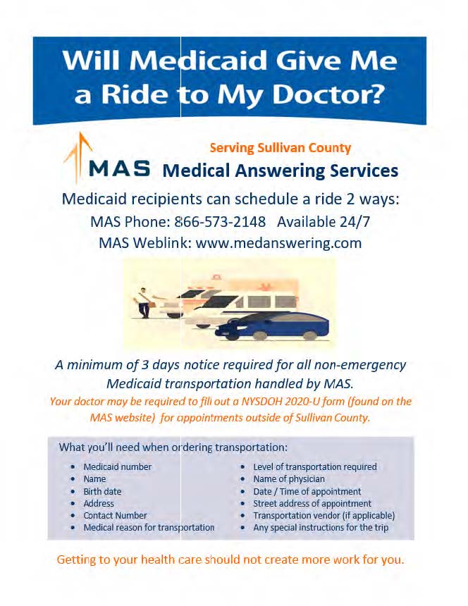 Medicaid Transportation | Sullivan County NY